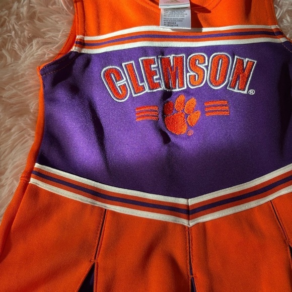 Adidas Kids Clemson Orange and Purple Cheerleader Outfit Dress 24 Mos Tigers - Picture 4 of 5